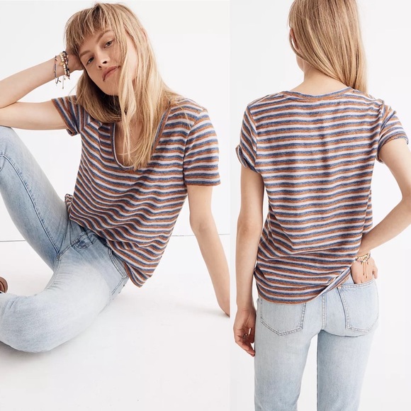 NWOT Alto Scoop Tee in Brookline Stripe - Picture 1 of 6